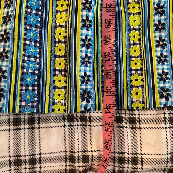 XOXO Green &Blue Floral Y2K Vintage 60’s Inspired Print Sleeveless Dress Size 11 - Picture 13 of 15